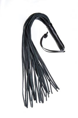 Triple-X Leather Whip with Handle