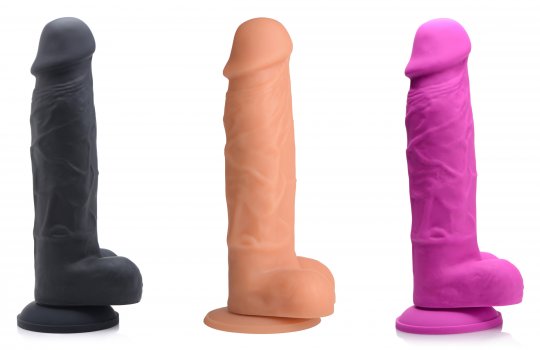 Power+Pecker+7+Inch+Silicone+Dildo+with+Balls