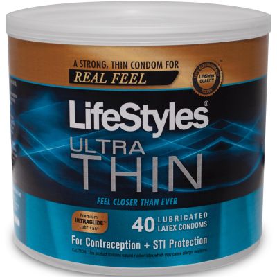 Lifestyles Ultra Thin 40 Condoms Bowl