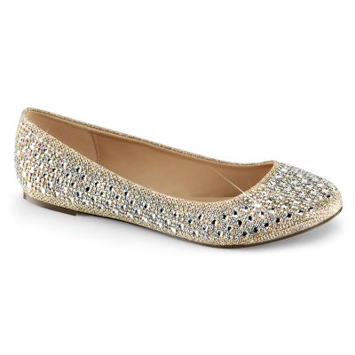 Nude Glitter Mesh Fabric Shoes