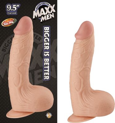 Maxx Men Curved Realistic Dildo Waterproof 9.5 Inch