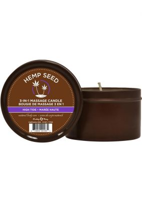 Earthly Body Hemp Seed 3 In 1 Massage Candle - High Tide 6oz