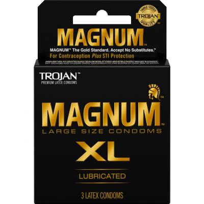 Trojan Magnum XL  Lubricated Latex Condoms 3-Pack