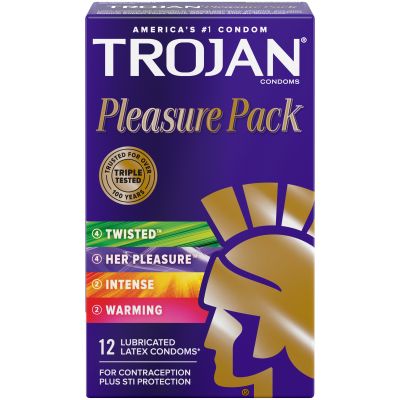 Trojan Condom Pleasures Extended Climax Control Lubricant 12 Pack