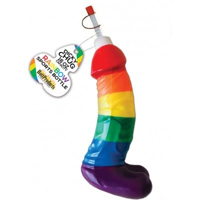 Rainbow Dicky Chug Sports Bottle 16 Ounces
