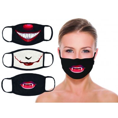 Maskerade Protective Mask (Joker/ Penny Wise/ Vampire) 3 Pack