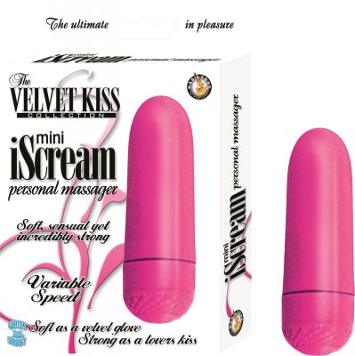The Velvet Kiss Collection Mini iScream Personal Massager  4 Inch