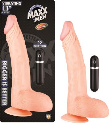 Maxx Men Curved Vibrating Dong 11 Inch