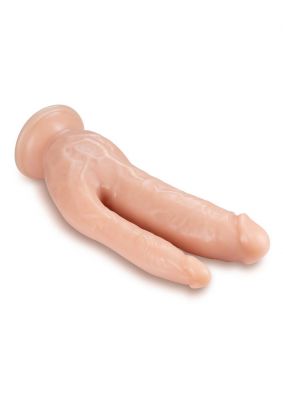 Dr. Skin Dual Penetrating Dildo With Suction Cup 8in