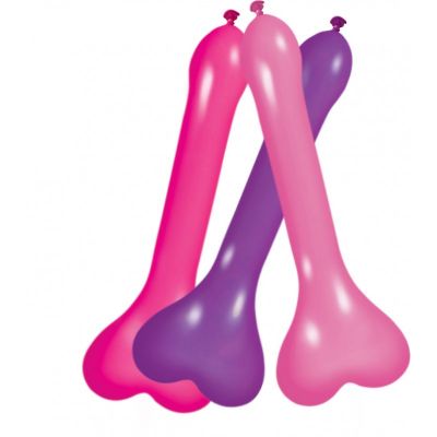 Pecker Balloons Assorted Colors 6 Pack