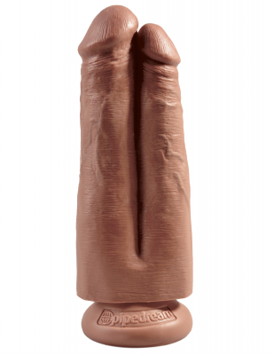 King Cock Two Cocks One Hole Realistic Dildo 7 Inch