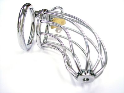 Rouge Stainless Steel Chastity Cock Cafe With Padlock