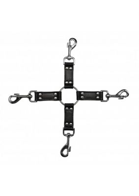 Ouch! Pain 4-Way Leather Hogtie Cross