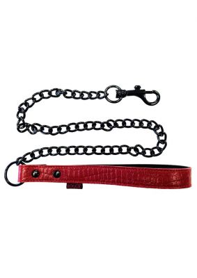 Rouge Leather Lead Chain