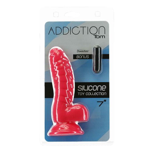 Addiction+Toy+Collection+Tom+Silicone+Dildo+With+Balls+7in