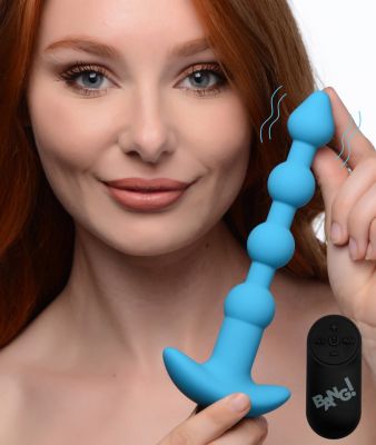 Bang! Vibrating Silicone Rechargeable Anal Beads With Remote Control