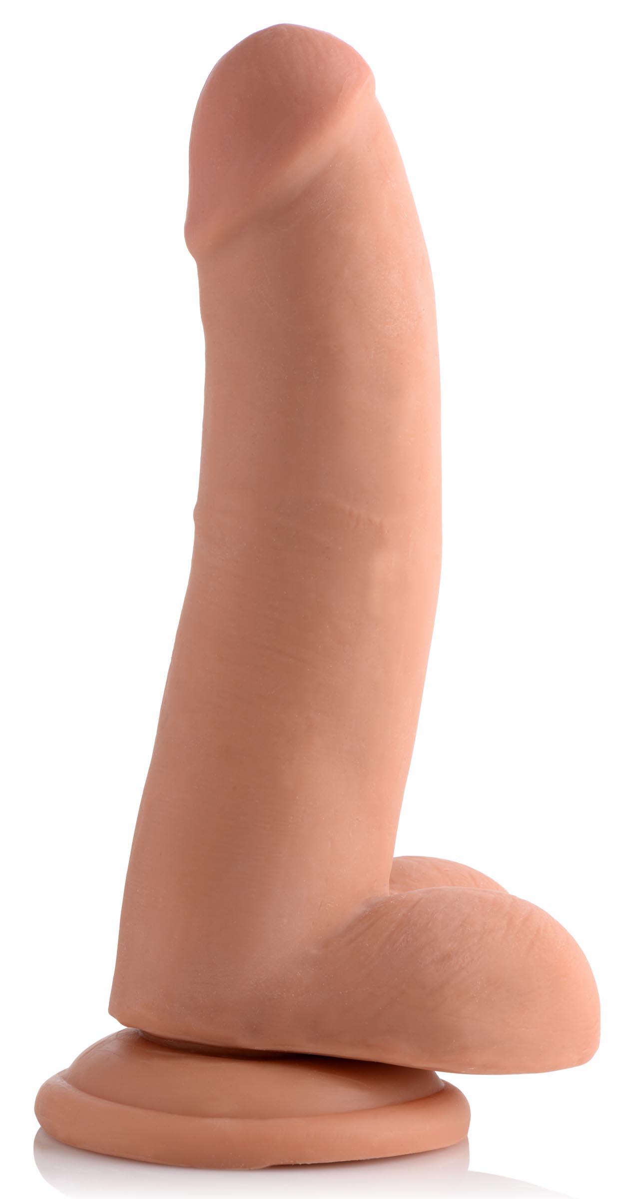 8+Inch+Ultra+Real+Dual+Layer+Suction+Cup+Dildo-+Medium+Skin+Tone