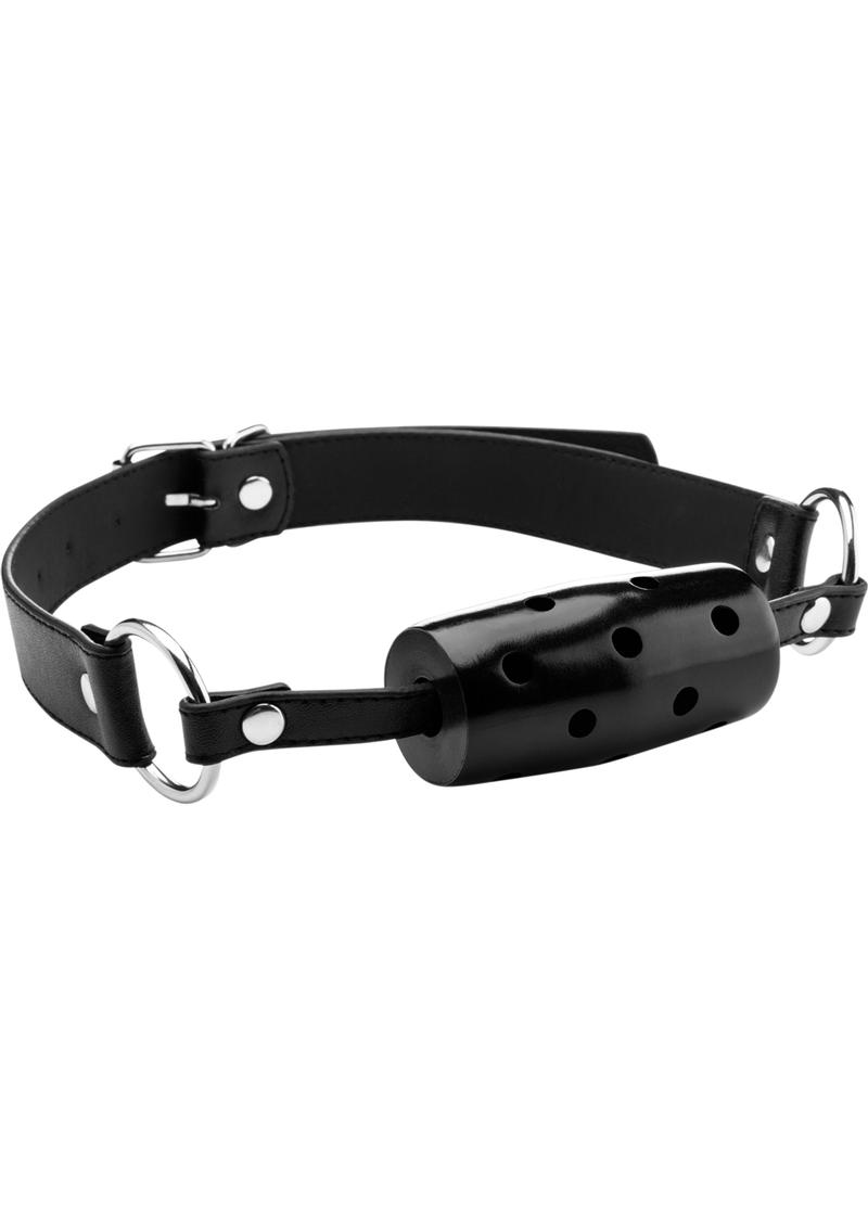 Ouch%21+Cylinder+Gag+With+Leather+Straps