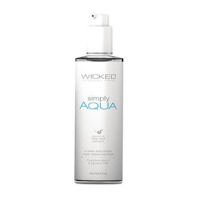 Wicked Simply Aqua Water Based Lubricant With Olive Leaf Extract