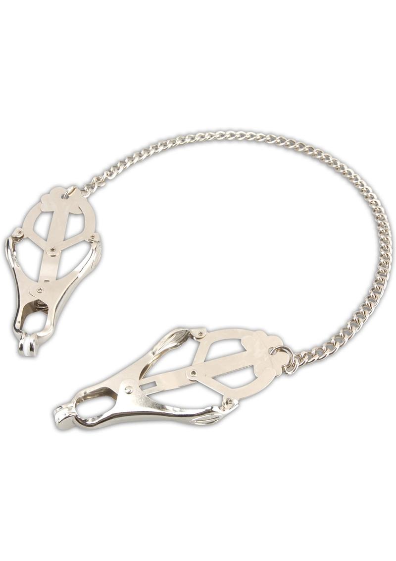 Lux+Fetish+Japanese+Clover+Steel+Nipple+Clamps+Adjustable
