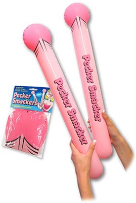 Pecker Smackers Inflatable Balloon Sticks (2 Per Pack)