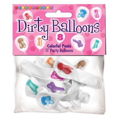 Candy Prints Dirty Balloon Mini Penis (8 Per Bag)