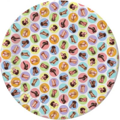 Candy Prints Dirty Dishes Penis Paper Plates (8 Per Pack)