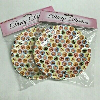 Candy Prints Dirty Dishes Boob Paper Plates (8 Per Pack)