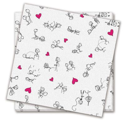 Candy Prints Dirty Napkins Stick Figure (8 Per Pack)