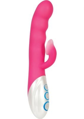 Instant O Pink Rechargeable Silicone G-Spot Vibrator With Clitoral Suction