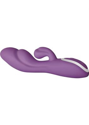 Rampage Rechargeable Silicone Vibrator With Clit Stimulator