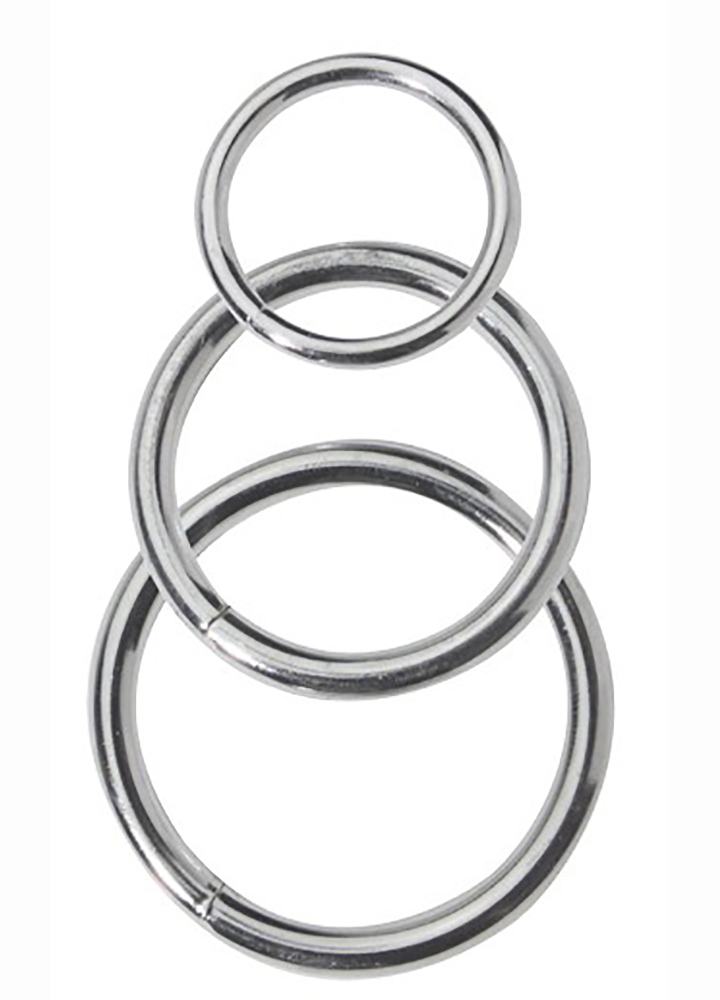 3+Piece+Nickel+Plated+Cock+Ring+Set