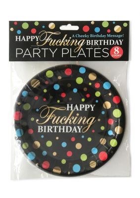 Happy F'n Birthday Plates (8 per Pack)