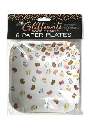 Glitterati Boobie Party Plates (8 per Pack)