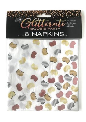 Glitterati Boobie Party Napkins (8 per Pack)