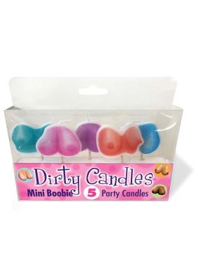 Candy Prints Dirty Candles Boobie Party Candles Assorted Colors (5 Per Pack)