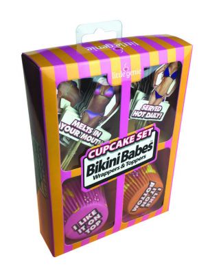 Bikini Babes Wrappers & Toppers Cupcake Set