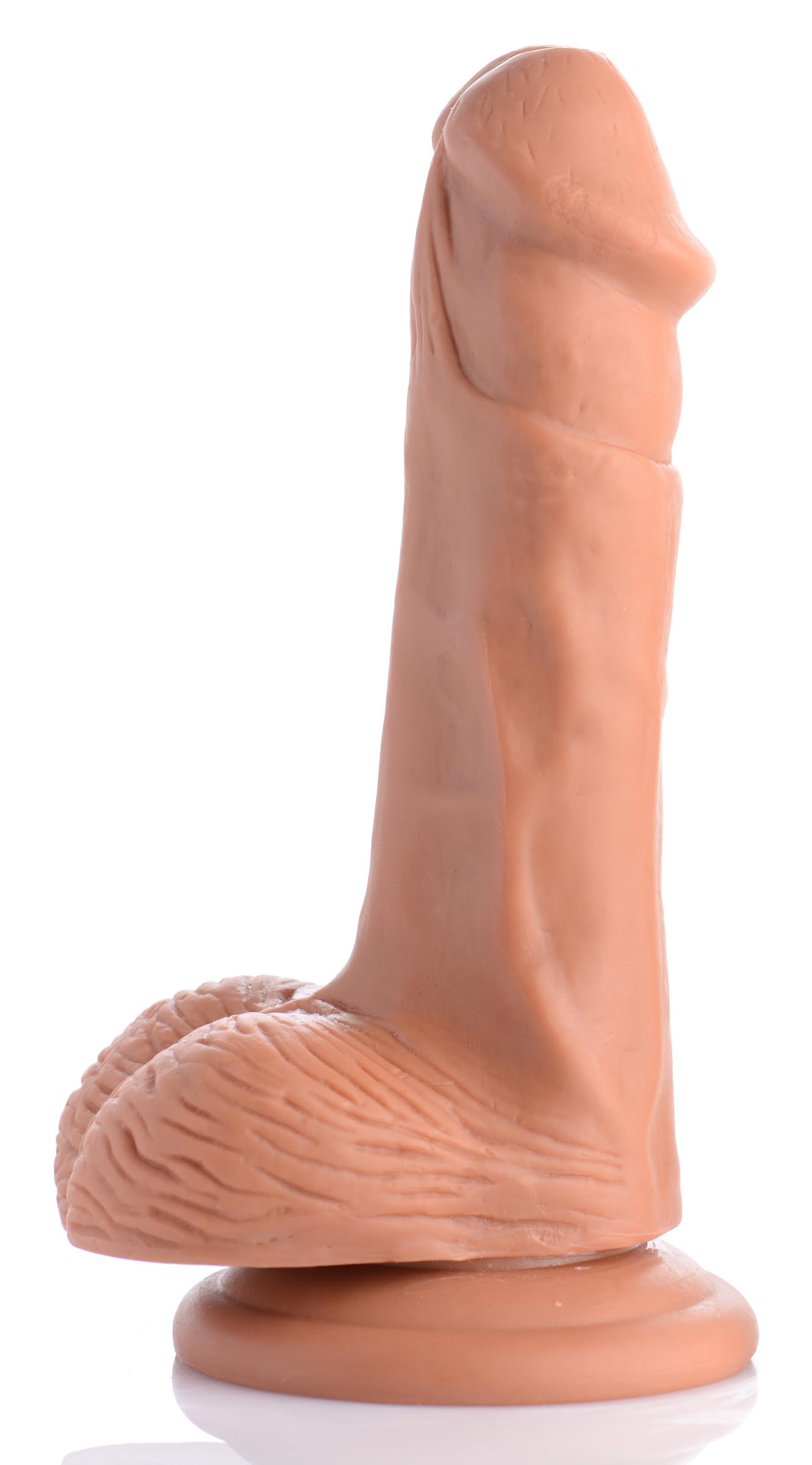 5+Inch+Realistic+Suction+Cup+Dildo-+Tan