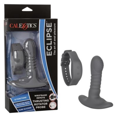 Eclipse Silicone Rechargeable Thrusting Rotator Anal Probe With Remote Control