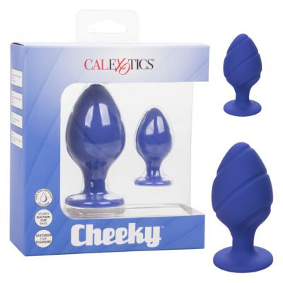 Cheeky Silicone Textured Anal Plugs (Set of 2)