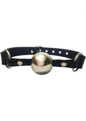Rouge Adjustable Leather Adjustable Ball Gag With Stainless Steel Ball