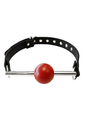 Rouge Ball Gag With Removable Ball And Stainless Steel Rod Adjustable Strap