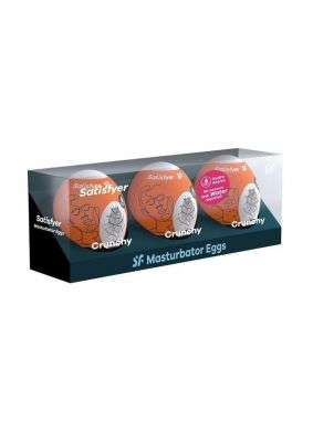 Satisfyer Masturbator Egg 3 Pack Set (Crunchy)