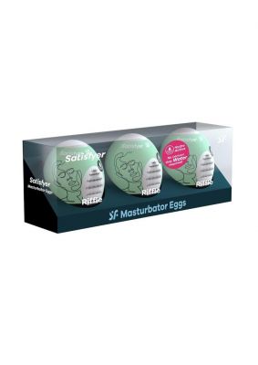 Satisfyer Masturbator Egg 3 Pack Set (Riffle)