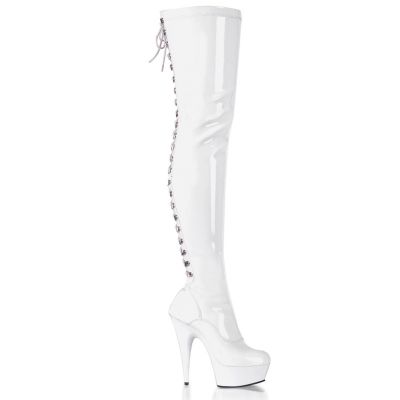 Thigh High Boots with Rear Lacing