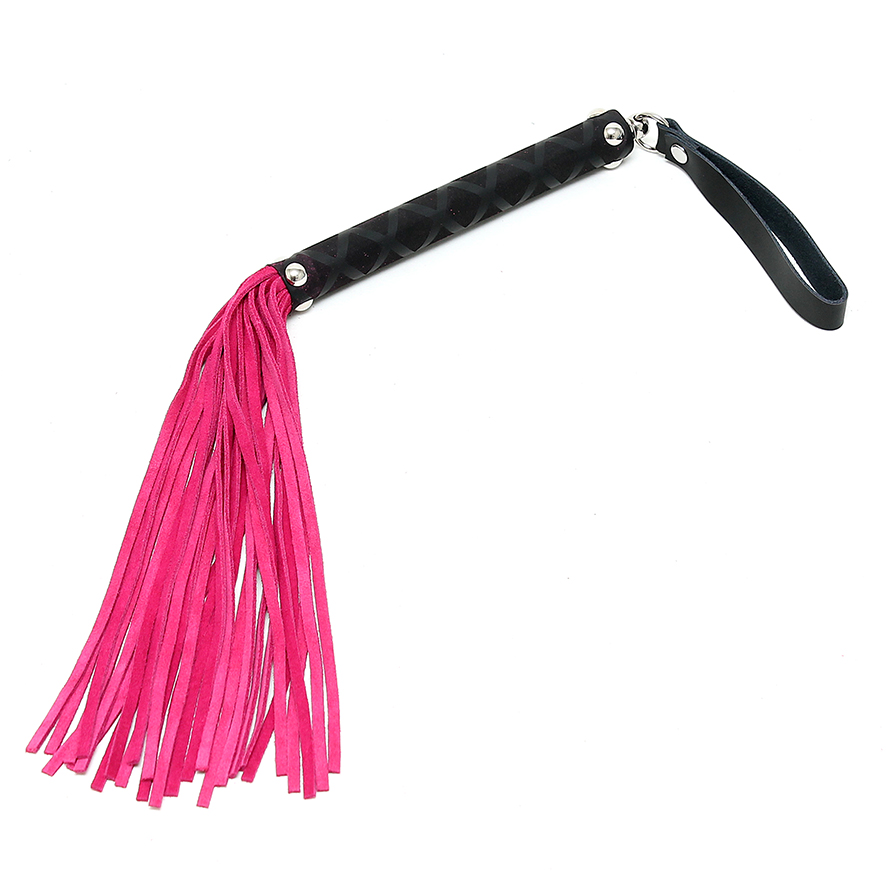 Electric+Pink+Leather+Flogger