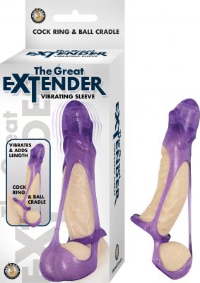 Great Extender Vibrating Sleeve Cock Ring and Ball Craddle