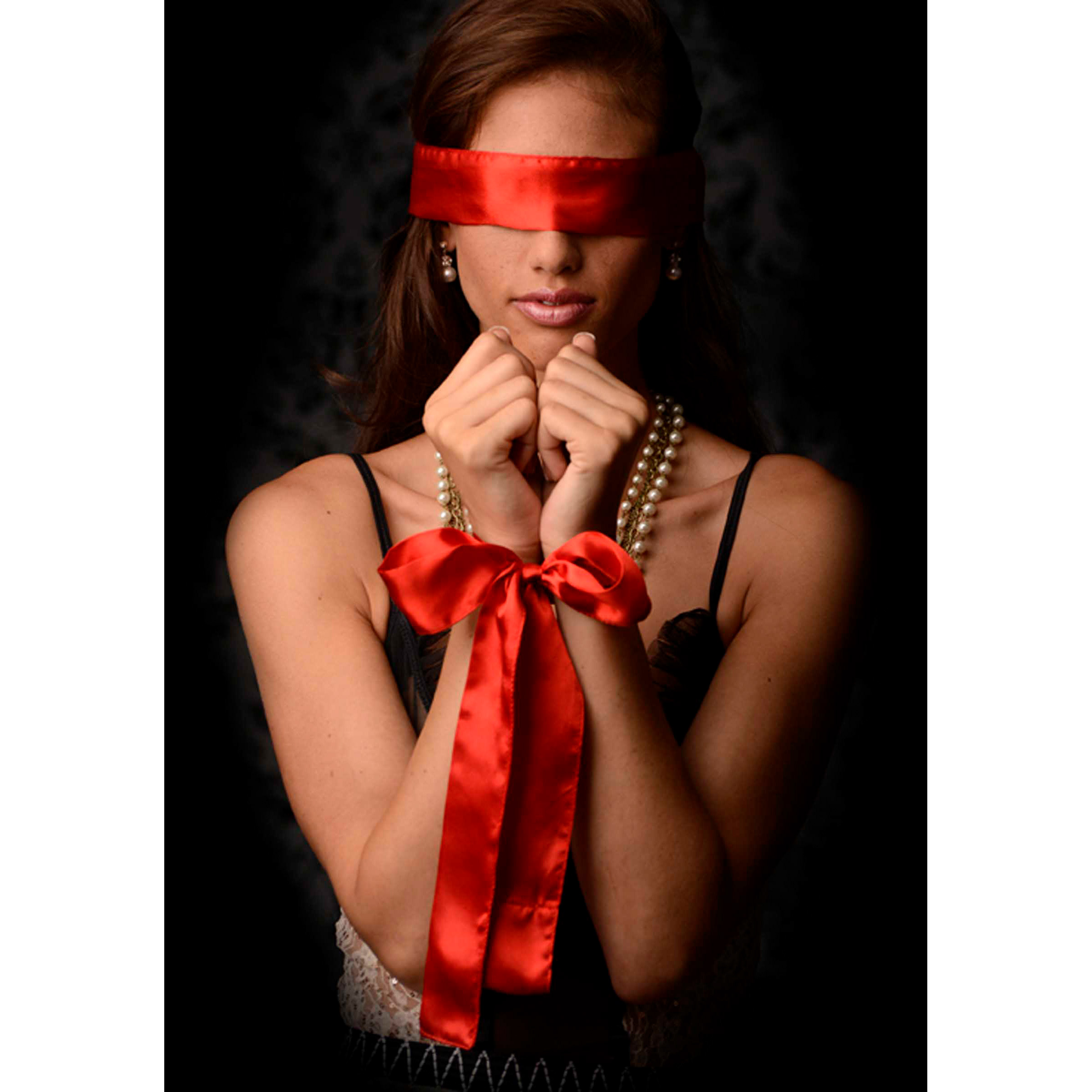 Scarlet+Red+Satin+Sash+Set