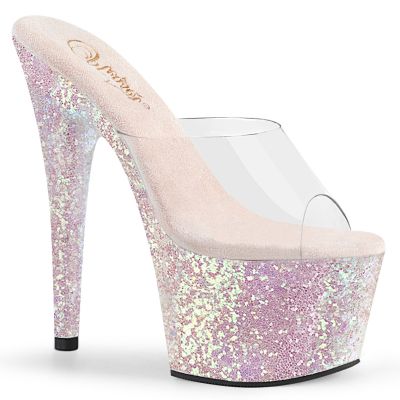 Extra High Holographic Glitters Mules