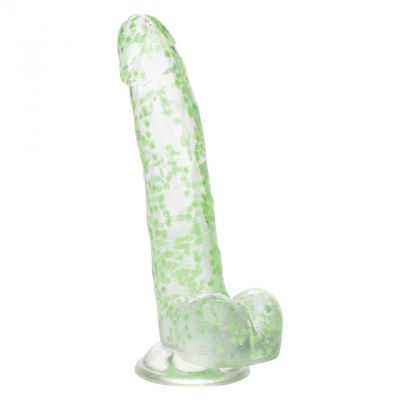 Naughty Bits I Leaf Dick Glow-in-The-Dark Weed Leaf Filled Dildo